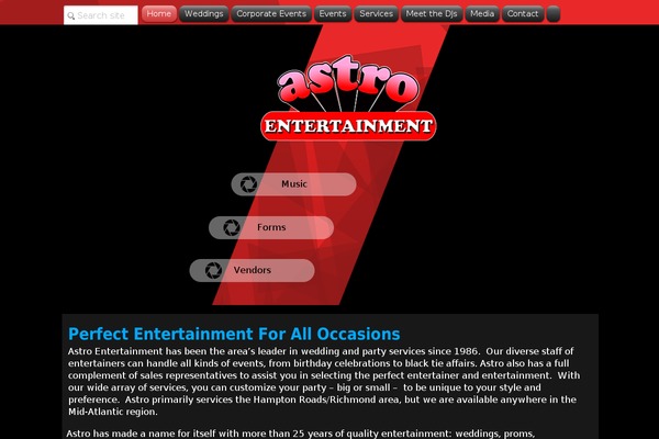 astrodj.com site used Astro_theme