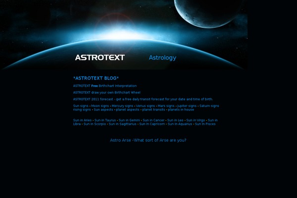 astrotext.co.uk site used Galactica