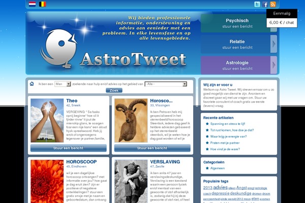 astrotweet.nl site used Astrotweet
