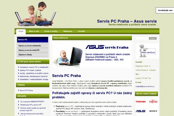 asus-servis.cz site used Pozadi_pc