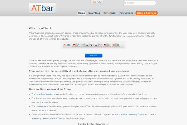 Site using Atbar plugin