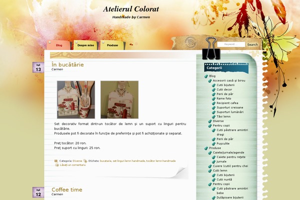 Watercolor theme site design template sample