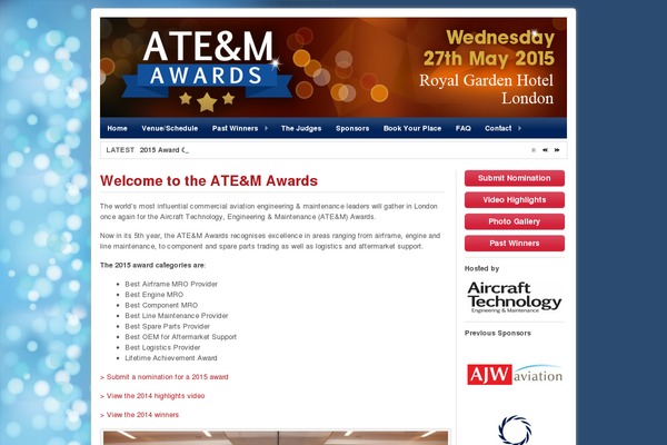atemawards.com site used Conference-websites