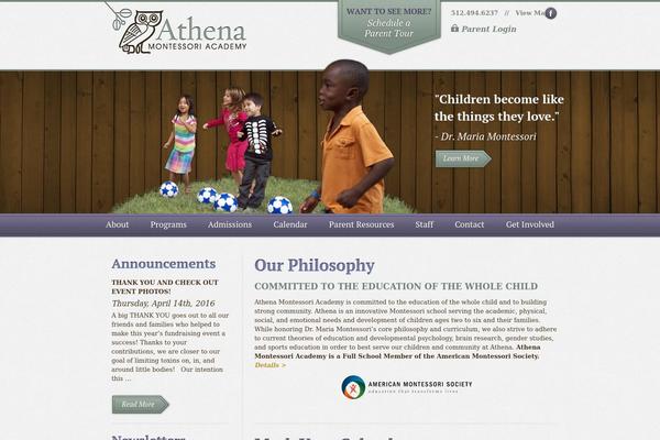 Athena theme site design template sample