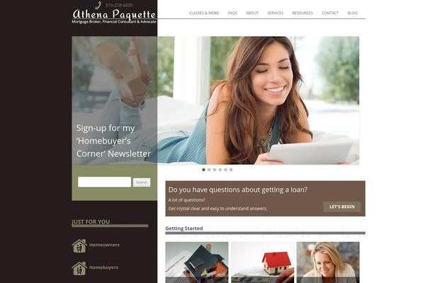 Athena theme site design template sample