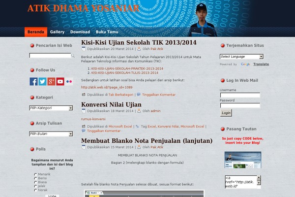 atik.web.id site used Atik2015