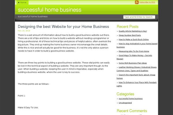 WordPress website example screenshot