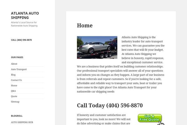 Twenty Fifteen theme site design template sample