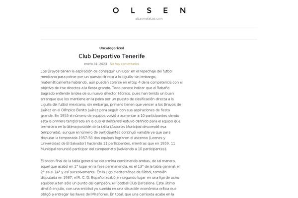 Olsen Light theme site design template sample