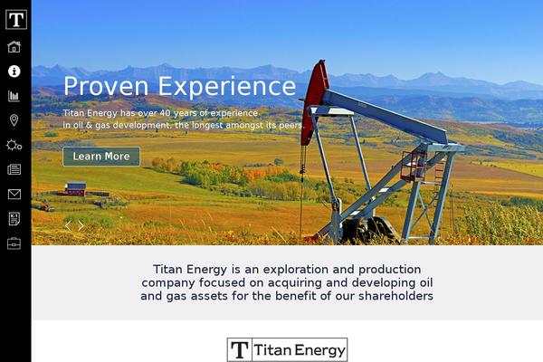 Titan theme site design template sample