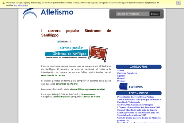 atletismo.ws site used Blogs