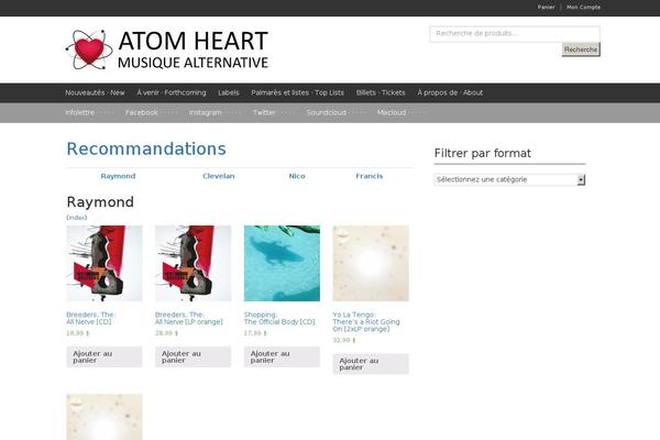 atomheart.ca site used Responsive Mobile