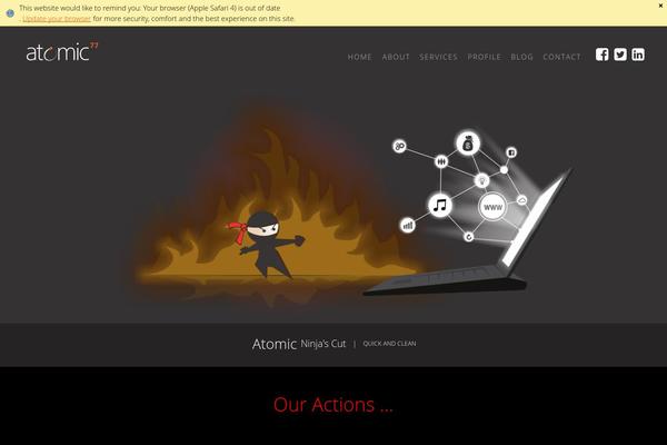 atomic77.com site used A77