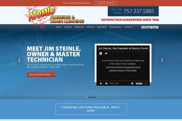 Atomic theme site design template sample