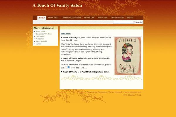 atouchofvanitysalon.com site used Oriental.1.2.1