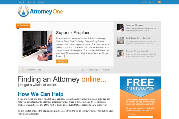 attorneyone.com site used Attorneyone-child