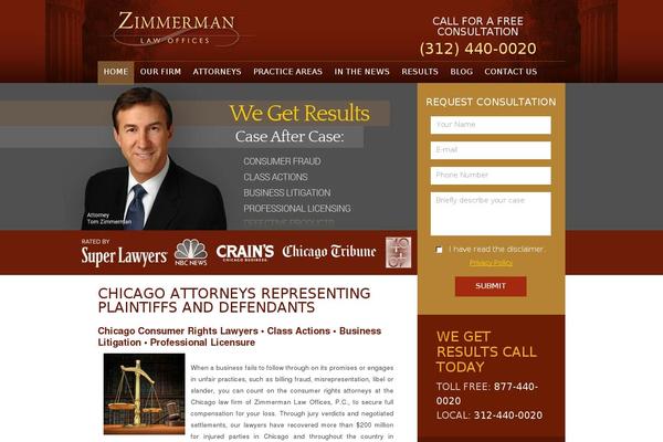 Zimmerman theme site design template sample