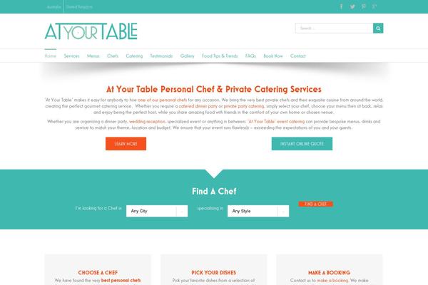 atyourtable.com.au site used Atyourtable