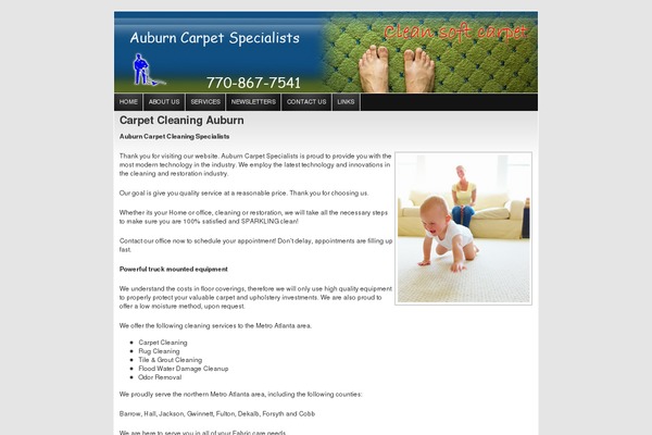 auburncarpet.com site used Flexx Theme