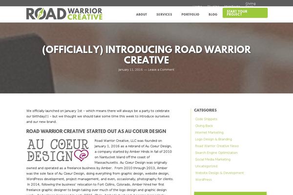 aucoeurdesign.com site used Roadwarrior-wp