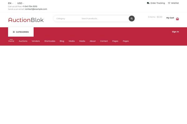 iBid theme site design template sample