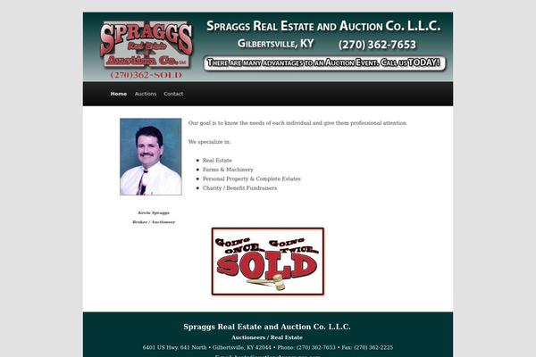 auctionsbyspraggs.com site used Auctionzipfreesiteclone