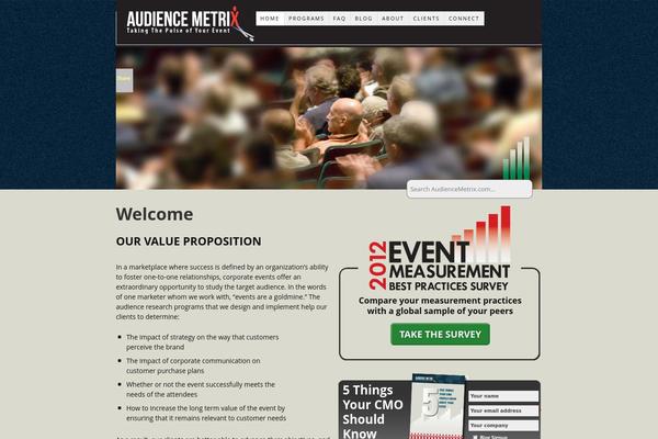 audiencemetrix.com site used Thesis 1.8.3