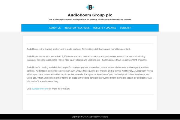 audioboomplc.com site used Chicago-pro