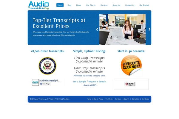 audiotranscription.org site used Unisphere-corporate