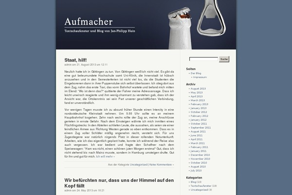 aufmacher.com site used Wp_bleibtallesanders-blau