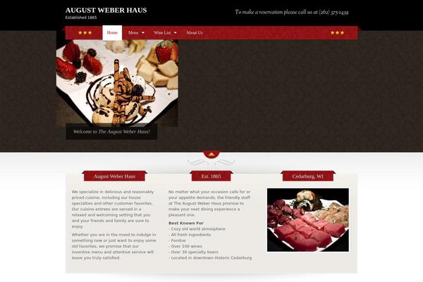 The Restaurant theme site design template sample