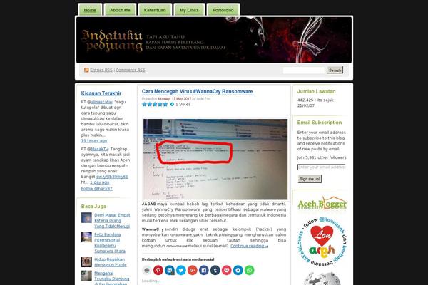 WordPress website example screenshot