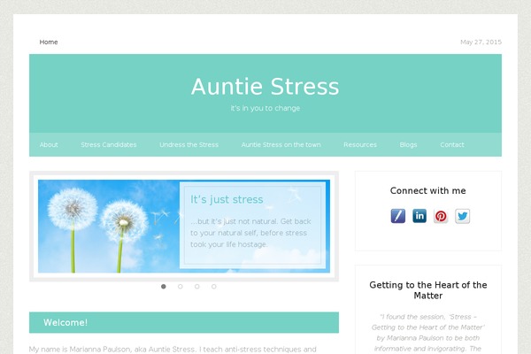 auntiestress.com site used Cappuccino