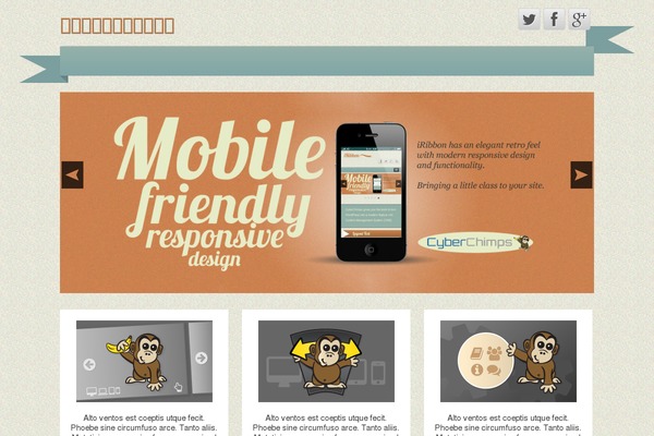 iRibbon theme site design template sample