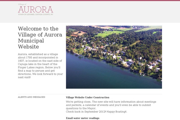 auroranewyork.org site used Village-of-aurora