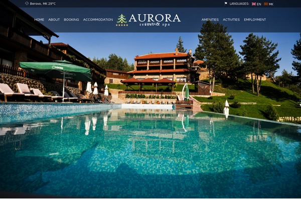 Aurora theme site design template sample