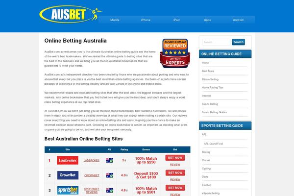 ausbet.com.au site used Pokertheme