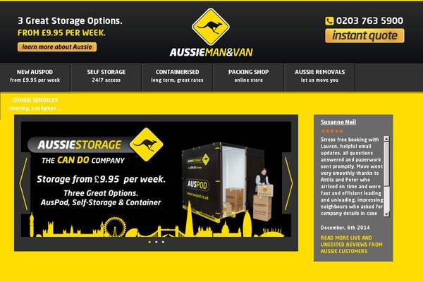 aussie-storage.co.uk site used Aussie
