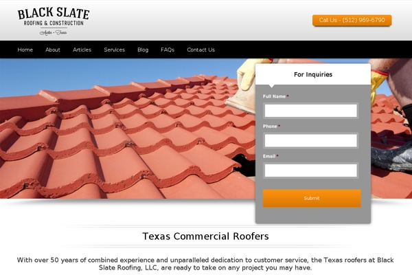 Roofing theme site design template sample