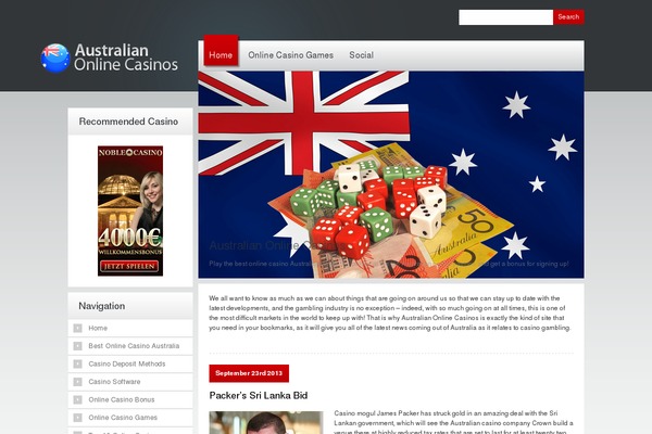 australianonlinecasinos.com site used Sadex