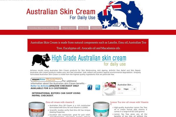 australianskincream.com site used Australianskincream