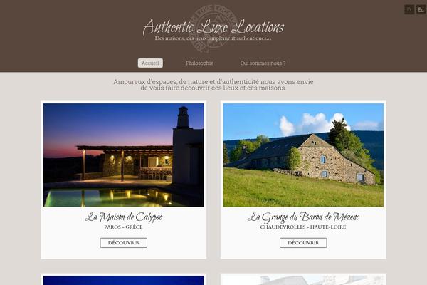 Authentic theme site design template sample