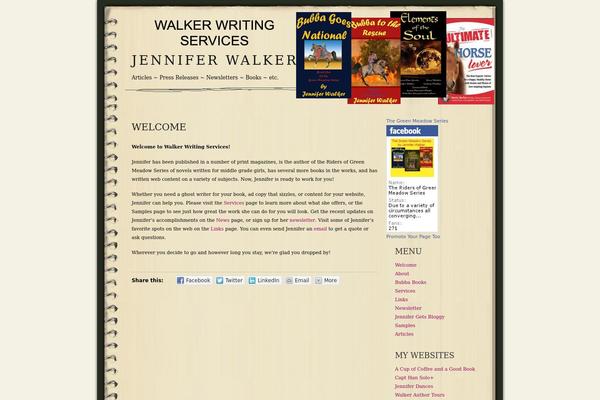 authorjennwalker.com site used The-book