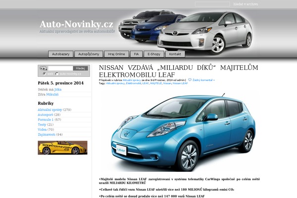 auto-novinky.cz site used Bentleycar