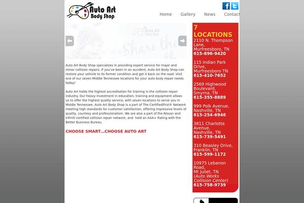 autoartbodyshop.com site used Autoart-wp