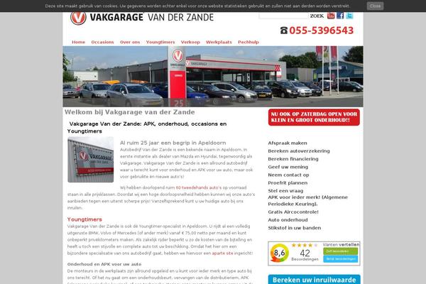 autobedrijfvanderzande.nl site used Vanderzande