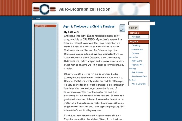 autobiographicalfiction.com site used Oxnard