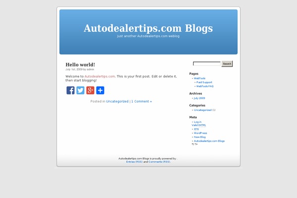 WordPress website example screenshot