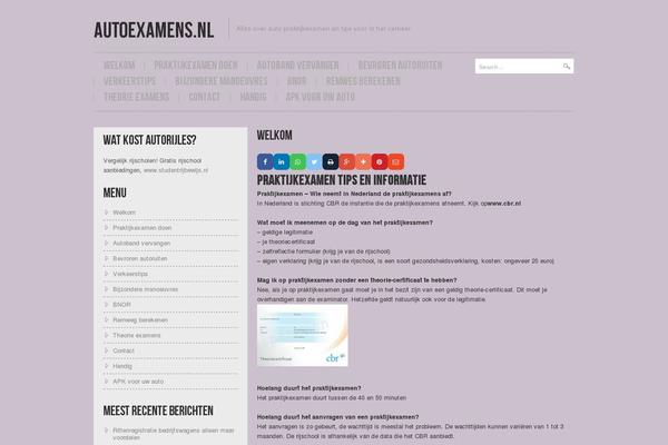 autoexamens.nl site used Hannari Pink