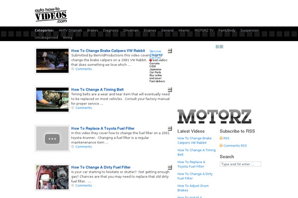 autohowtovideos.com site used Videographer